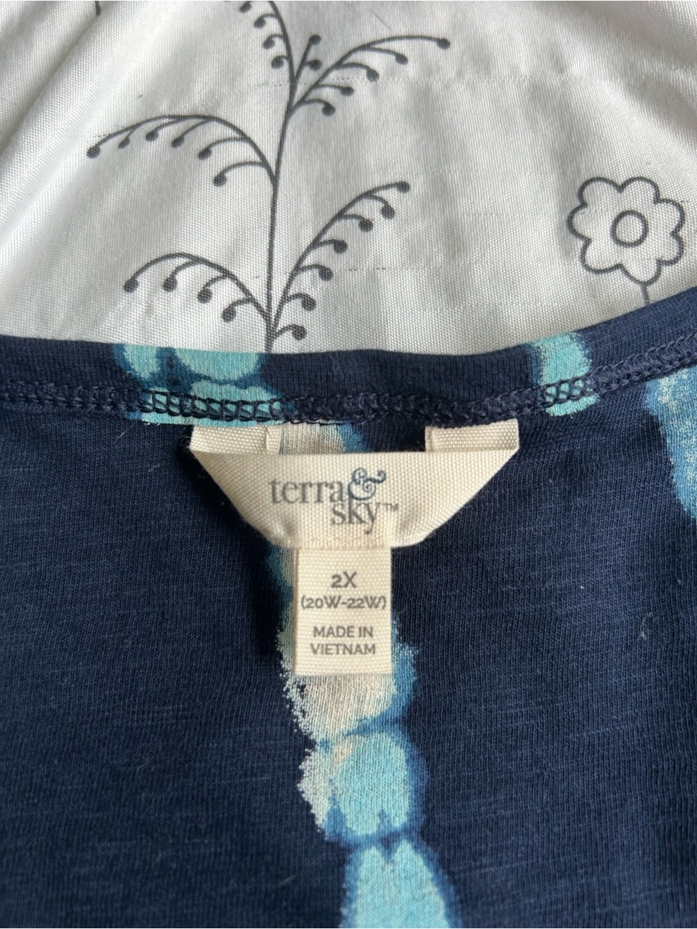 Terra & Sky Navy and Light Blue Tie-Dye Dress - Picture 6 of 6